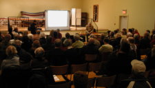 Residents filled Woodford Hall on Wednesday March 3, to learn about the potential impact of industrial wind farms. wind_mtg_woodford225